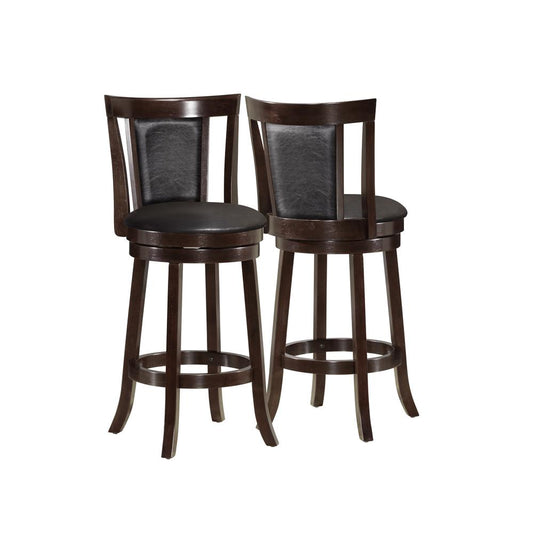 BARSTOOL - 2PCS / 39"H / SWIVEL / CAPPUCCINO COUNTER HGT