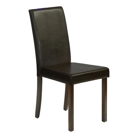 DINING CHAIR - 2PCS / 36"H ESPRESSO / DARK BROWN PU