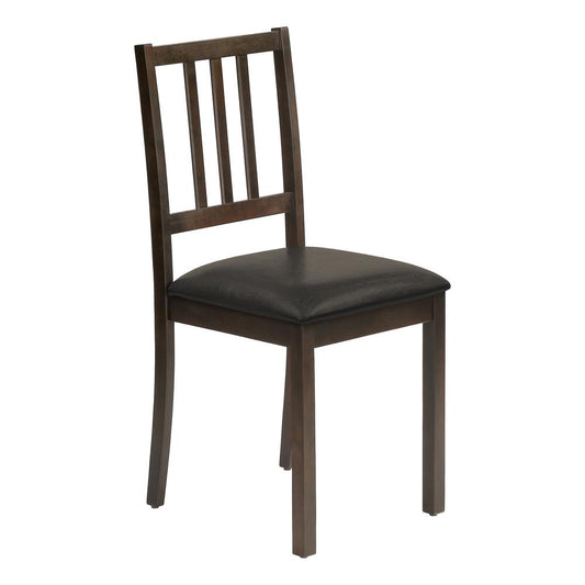 DINING CHAIR - 2PCS / 36"H ESPRESSO / DARK BROWN SEAT