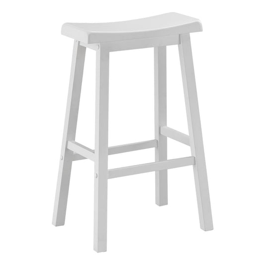 BARSTOOL - 2PCS / 29"H / WHITE SADDLE SEAT