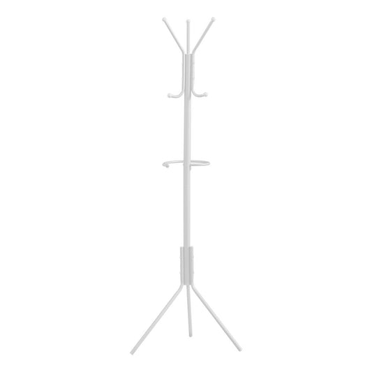 COAT RACK - 68"H / WHITE METAL