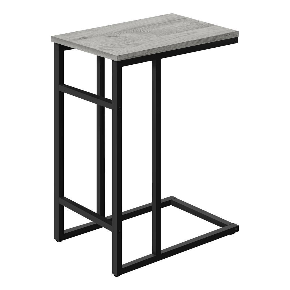 ACCENT TABLE - 24"H / GREY / BLACK METAL