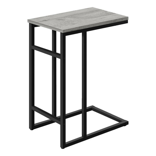 ACCENT TABLE - 24"H / GREY / BLACK METAL