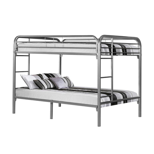 BUNK BED - FULL / FULL SIZE / SILVER METAL