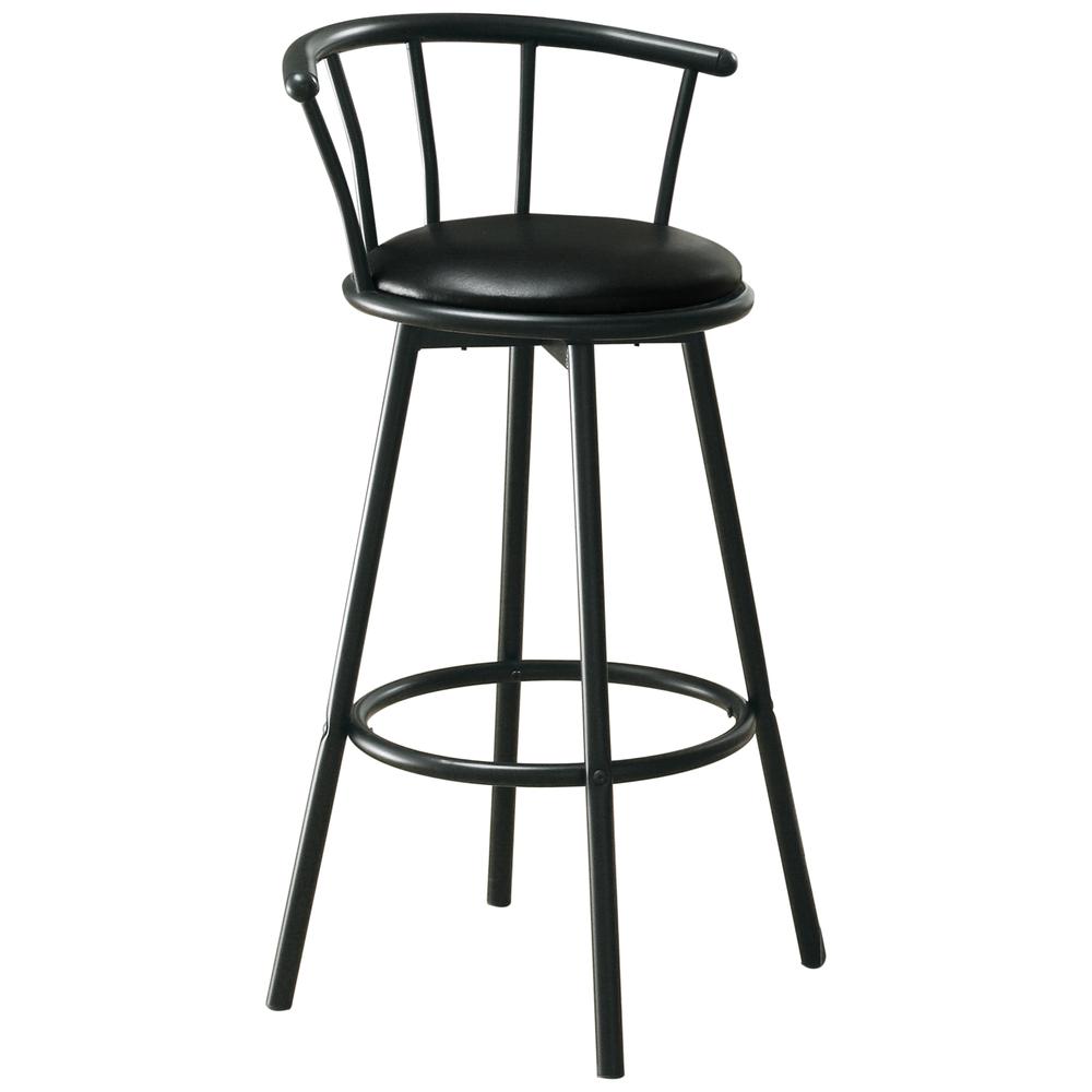 BARSTOOL - 2PCS / 36"H / SWIVEL / BLACK METAL