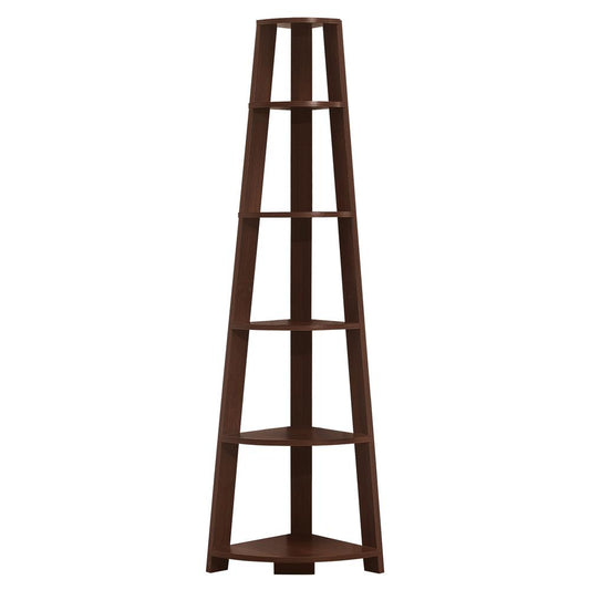 BOOKCASE - 72"H / CHERRY CORNER ACCENT ETAGERE