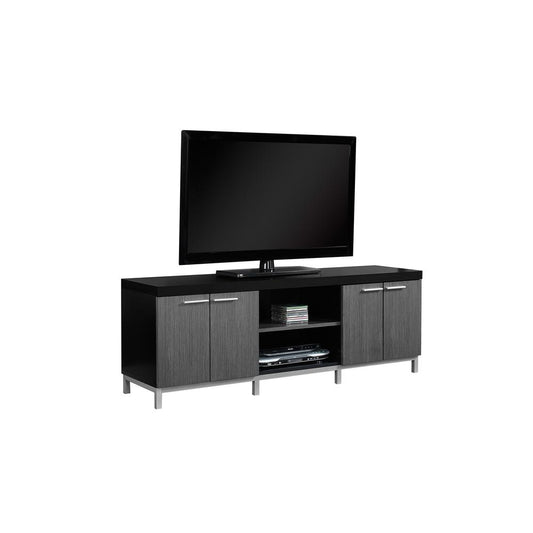 TV STAND - 60"L / BLACK / GREY