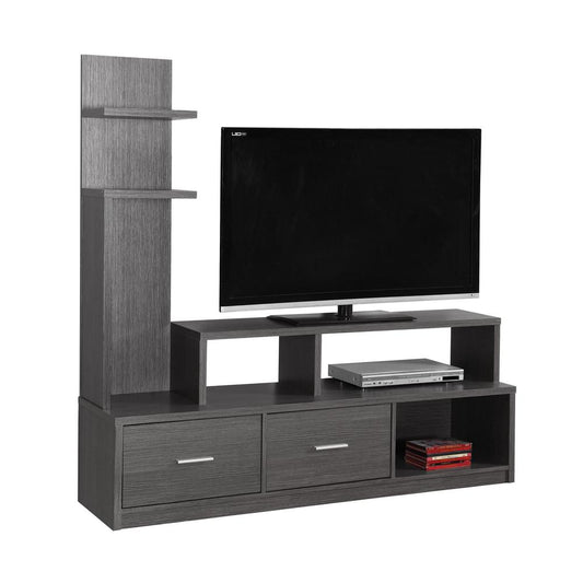 Tv Stand - 60"L / Grey With A Display Tower