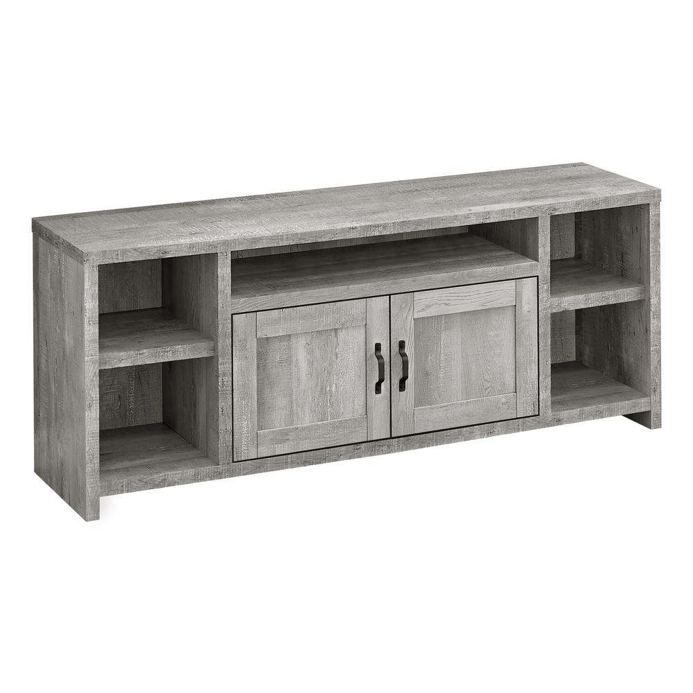 TV STAND - 60""L / GREY RECLAIMED WOOD-LOOK"