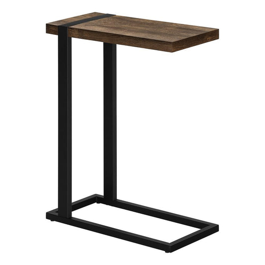 ACCENT TABLE - BROWN RECLAIMED WOOD-LOOK / BLACK METAL