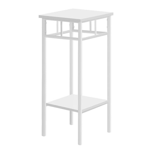 ACCENT TABLE - 28"H / WHITE / WHITE METAL