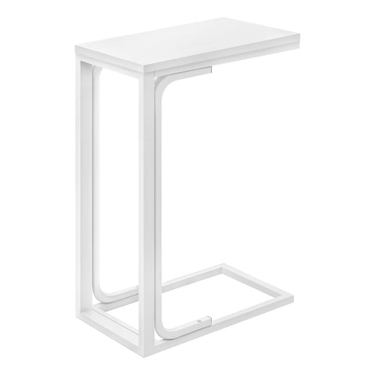 ACCENT TABLE - 25"H /WHITE / WHITE METAL