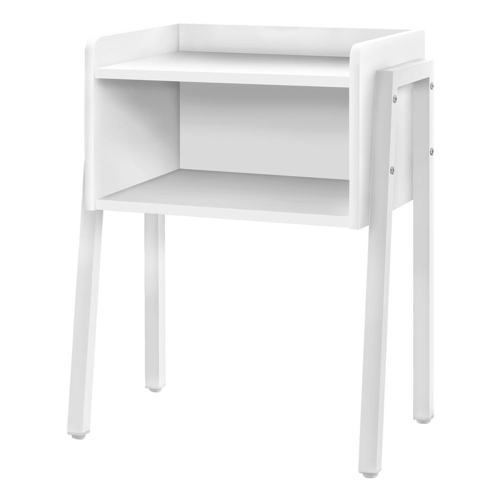 ACCENT TABLE - 23"H / WHITE / WHITE METAL