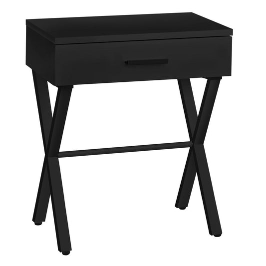 ACCENT TABLE - 24"H / BLACK / BLACK METAL