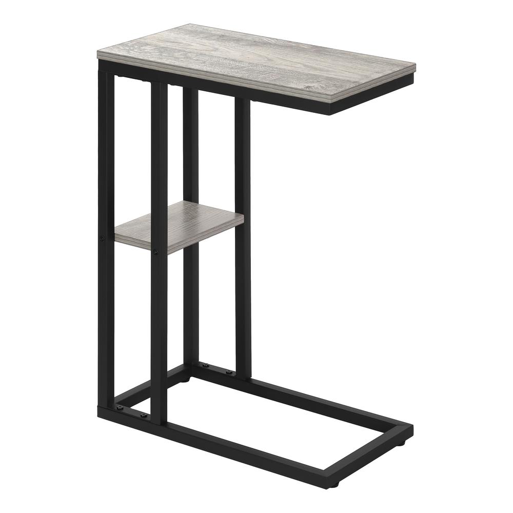 ACCENT TABLE - 25"H / GREY / BLACK METAL I 3671