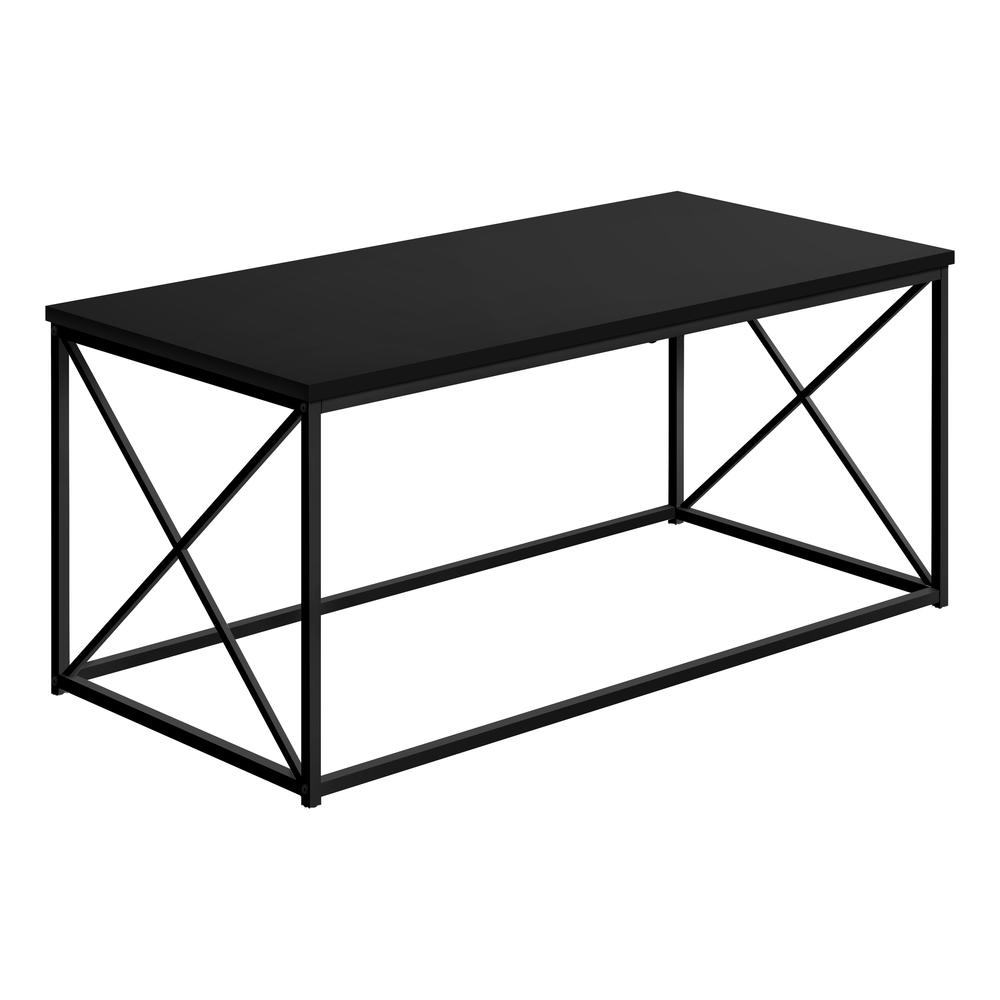 COFFEE TABLE - 40"L / BLACK / BLACK METAL