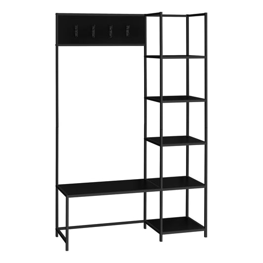 Bench - 72"H, Black, Black Metal Hall Entry