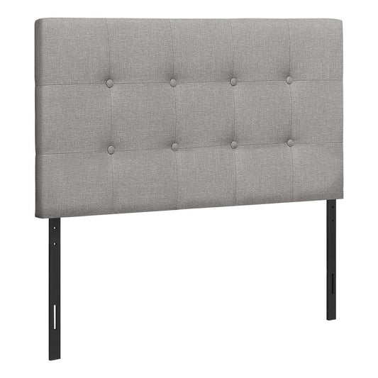 Bed - Twin Size In Grey Linen Headboard Only