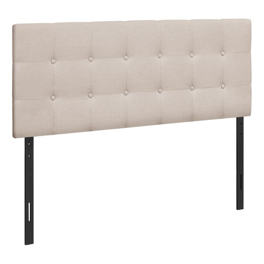 Bed - Full Size In Beige Linen Headboard Only