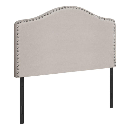 Bed - Twin Size, Beige Linen Headboard Only