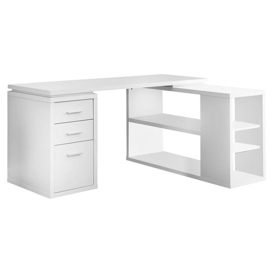 COMPUTER DESK - L SHAPE WHITE LEFT OR RIGHT FACING