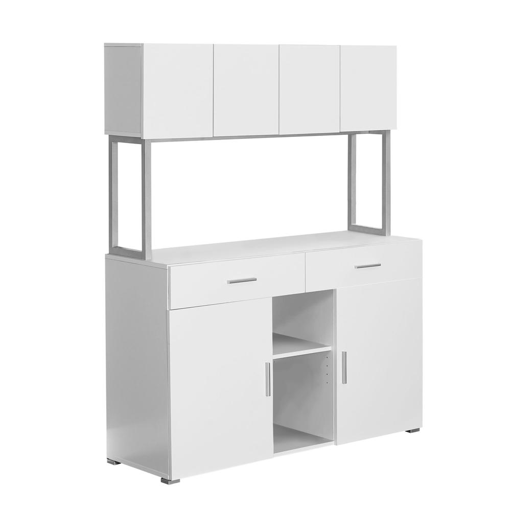 OFFICE CABINET - 48"L / WHITE STORAGE CREDENZA