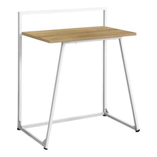 COMPUTER DESK - 30"L / JUVENILE NATURAL / WHITE METAL