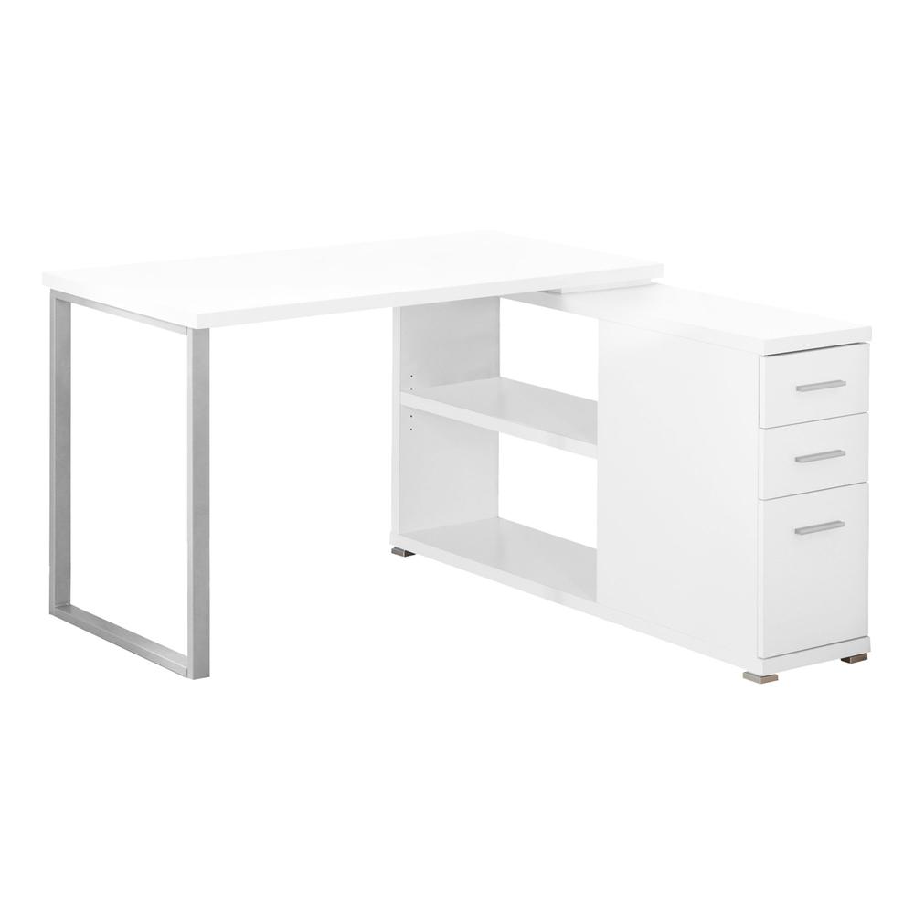 COMPUTER DESK - L SHAPE WHITE LEFT OR RIGHT FACING CORNER