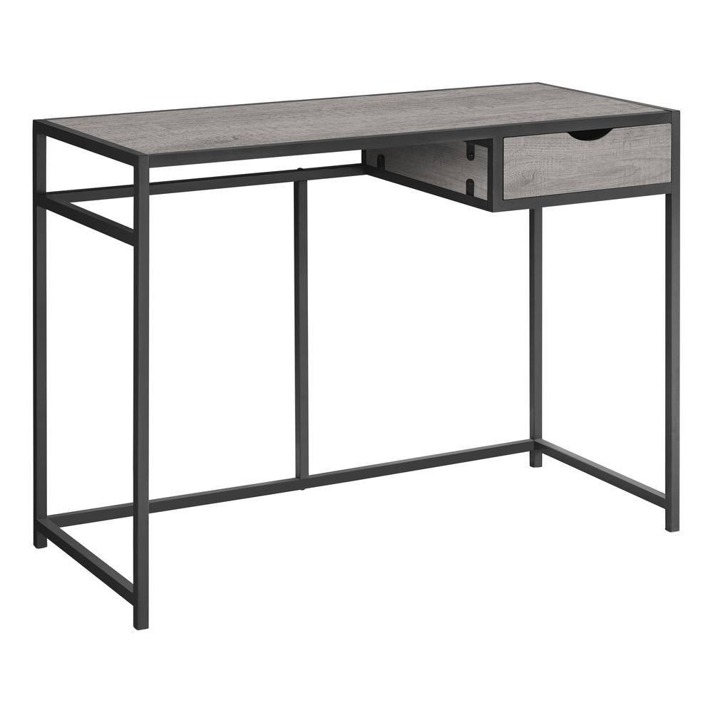 COMPUTER DESK - 42"L / GREY / DARK GREY METAL