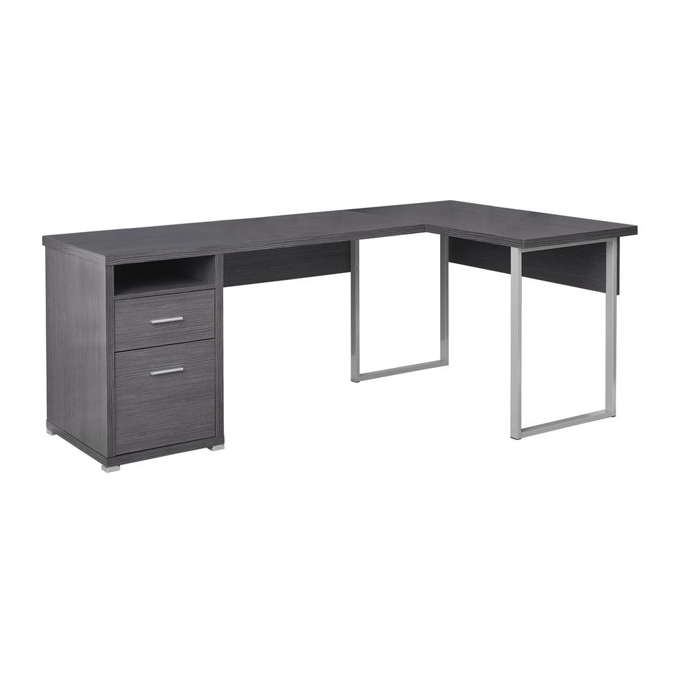 COMPUTER DESK - 80"L / GREY LEFT OR RIGHT FACING