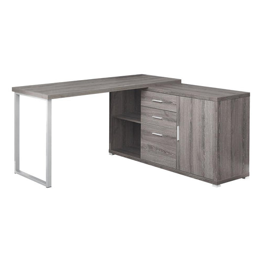 COMPUTER DESK - 60"L / DARK TAUPE LEFT OR RIGHT FACING