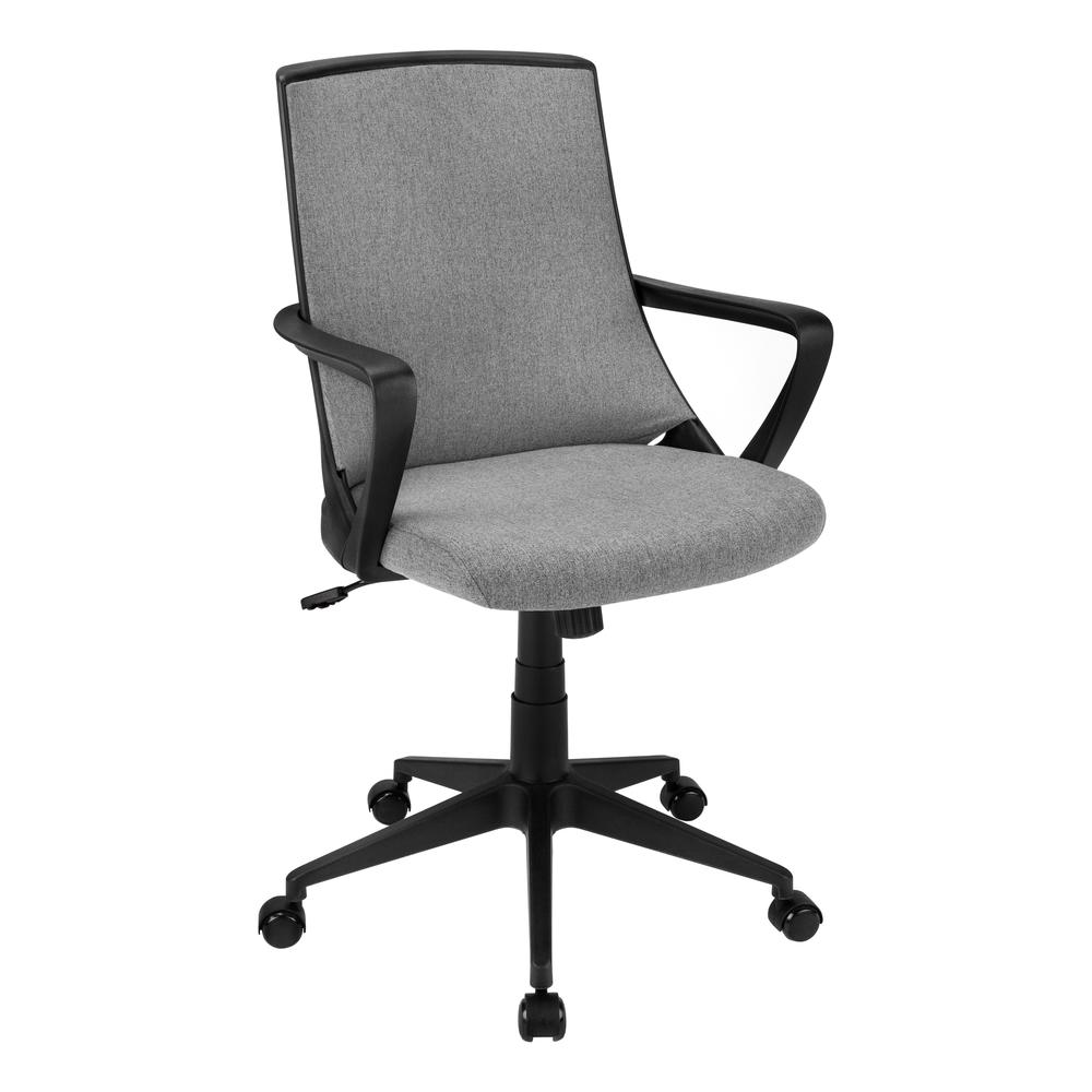 OFFICE CHAIR in BLACK / DARK GREY FABRIC / MULTI POSITION