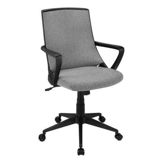 OFFICE CHAIR in BLACK / DARK GREY FABRIC / MULTI POSITION