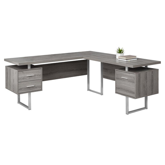 COMPUTER DESK - 70"L / DARK TAUPE LEFT OR RIGHT FACING