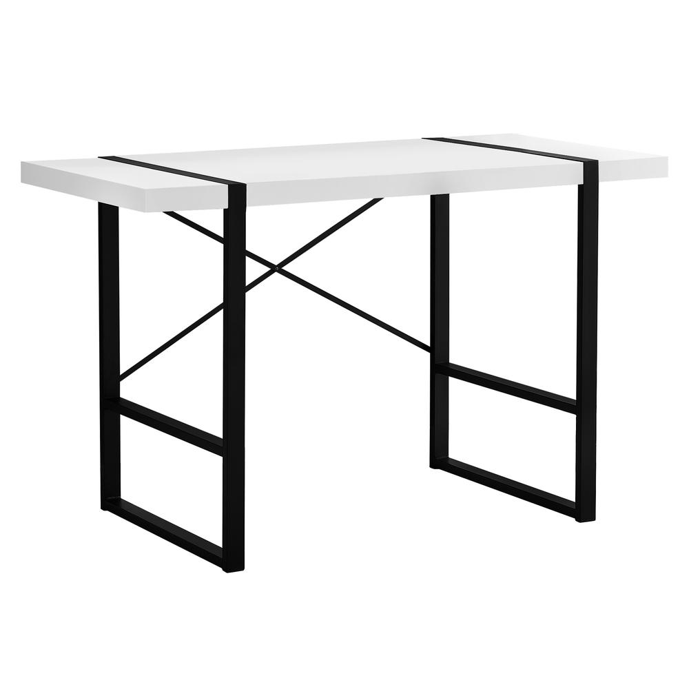 COMPUTER DESK - 48"L / WHITE / BLACK METAL