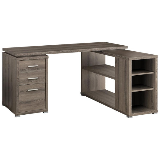 COMPUTER DESK - DARK TAUPE LEFT OR RIGHT FACING CORNER