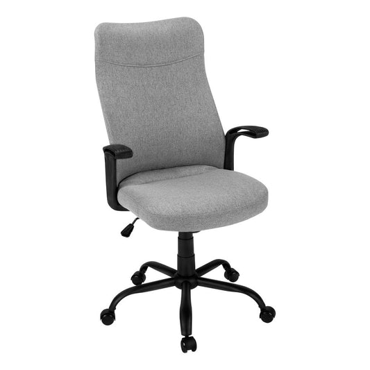 OFFICE CHAIR - BLACK / DARK GREY FABRIC / MULTI POSITION