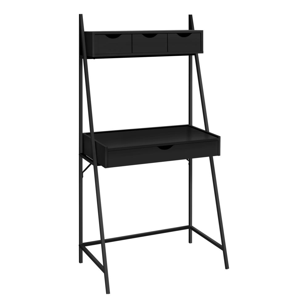 Computer Desk - 32"L, Black, Black Metal