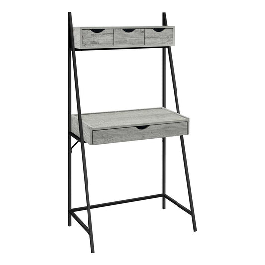 Computer Desk - 32"L, Grey, Black Metal