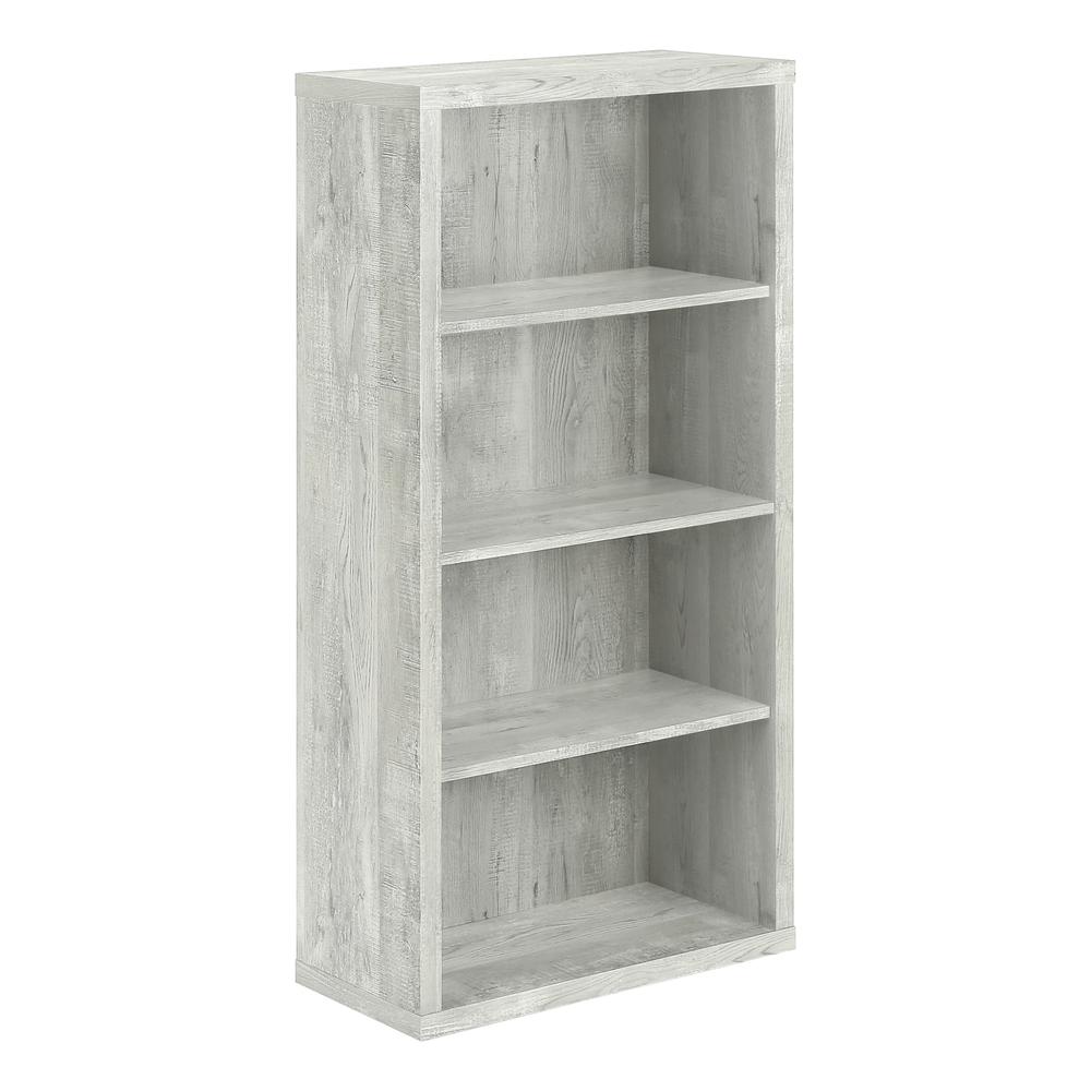 BOOKCASE - 48"H / GREY RECLAIMED WOOD-LOOK / ADJ. SHELVES