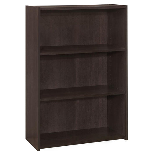 BOOKCASE - 36"H / CAPPUCCINO WITH 3 SHELVES