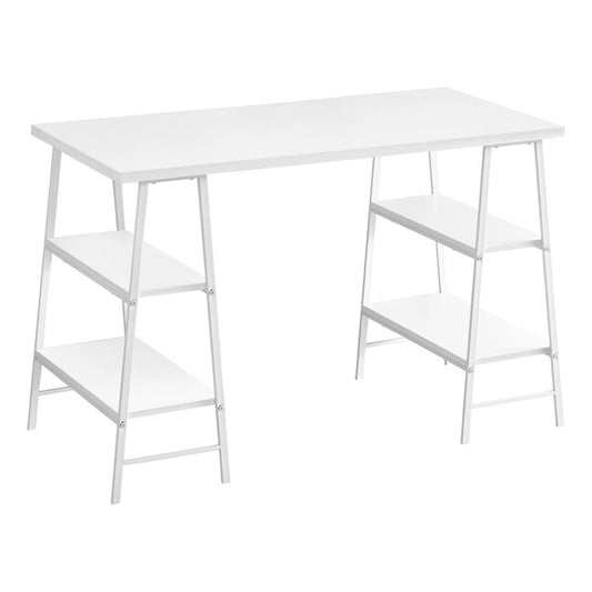 COMPUTER DESK - 48""L / WHITE / WHITE METAL