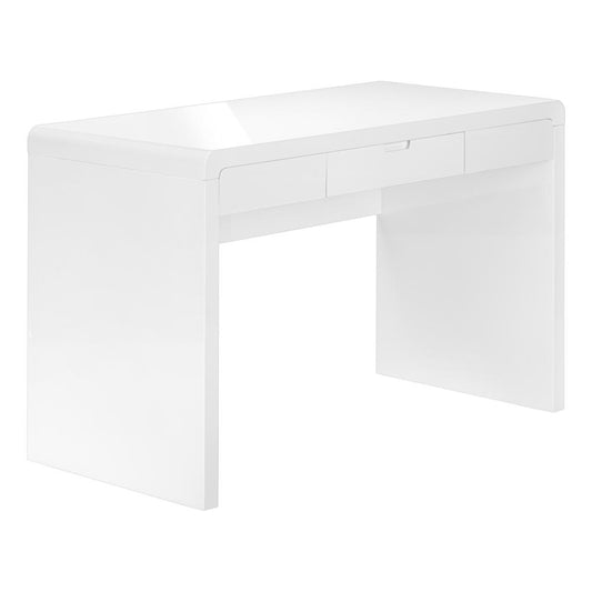 COMPUTER DESK - 48"L / HIGH GLOSSY WHITE / STORAGE DRAWER