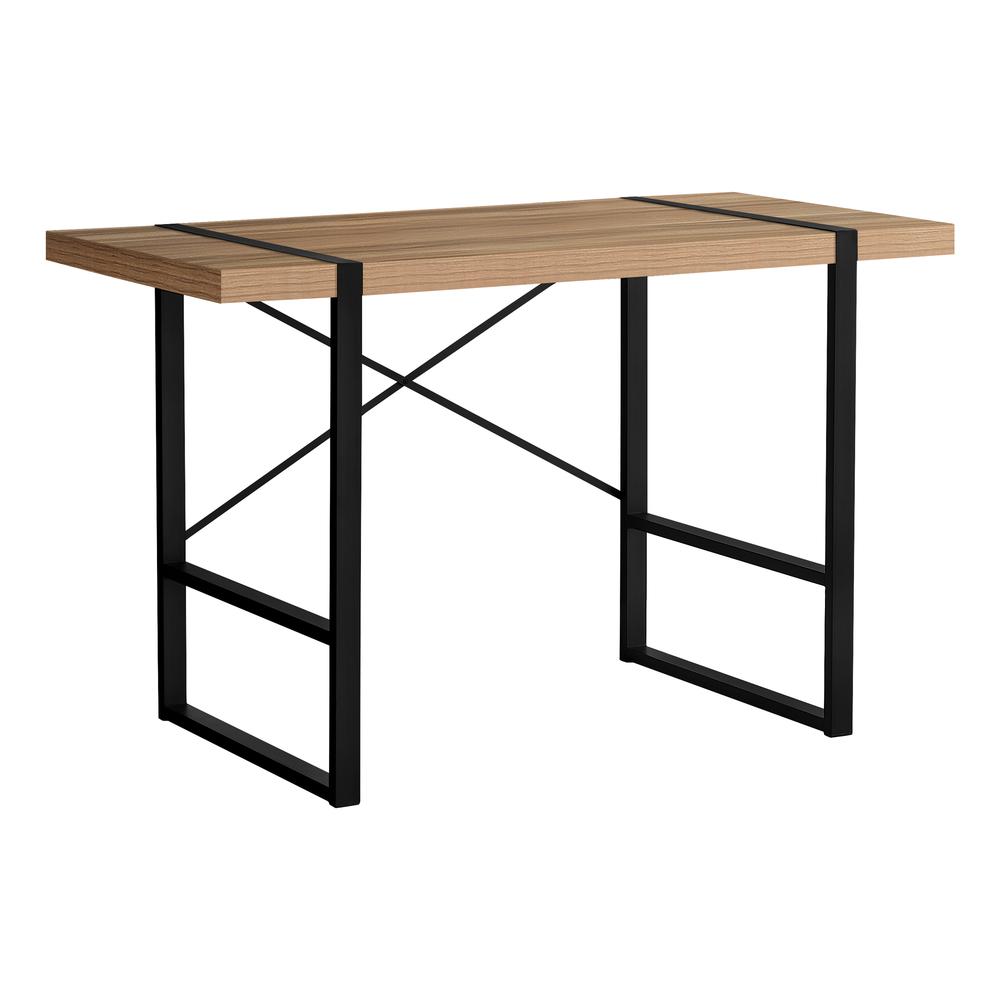 COMPUTER DESK - 48""L / LIGHT RECLAIMED WOOD / BLACK METAL"