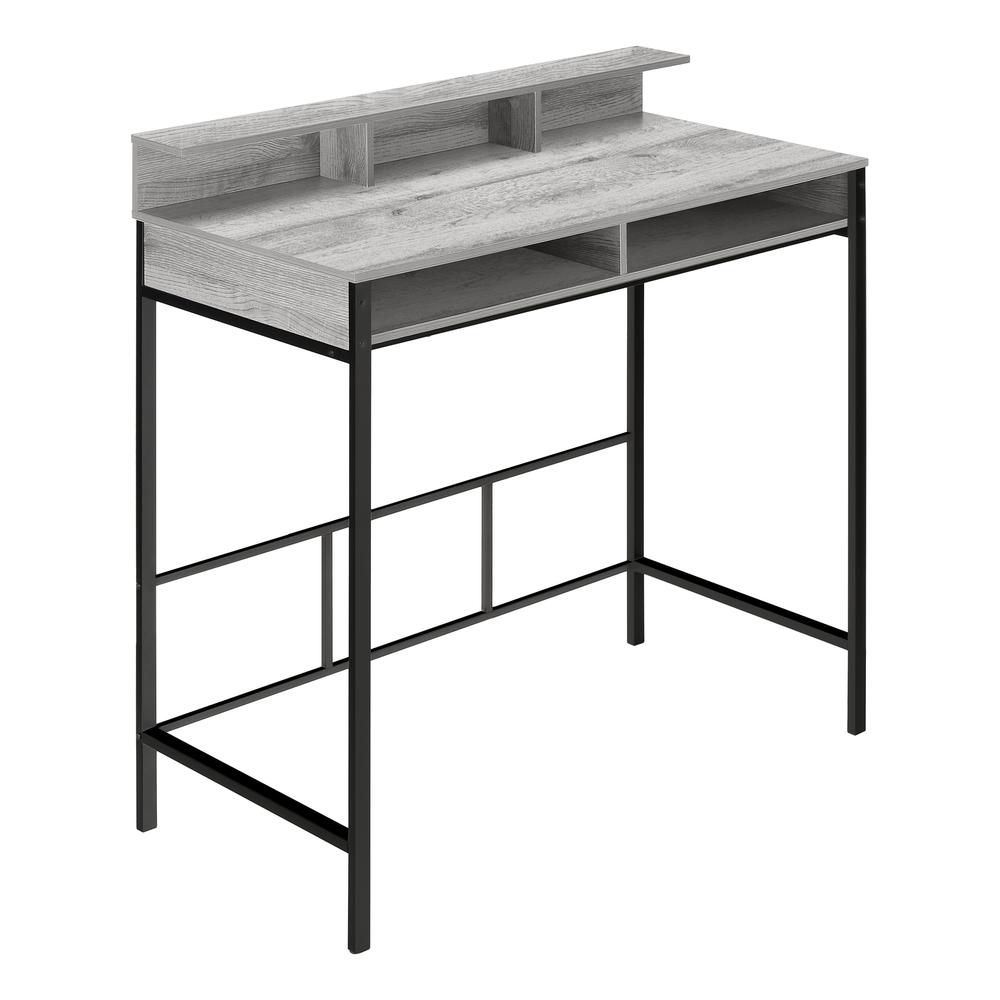 COMPUTER DESK - 48"L / GREY / BLACK STANDING HEIGHT