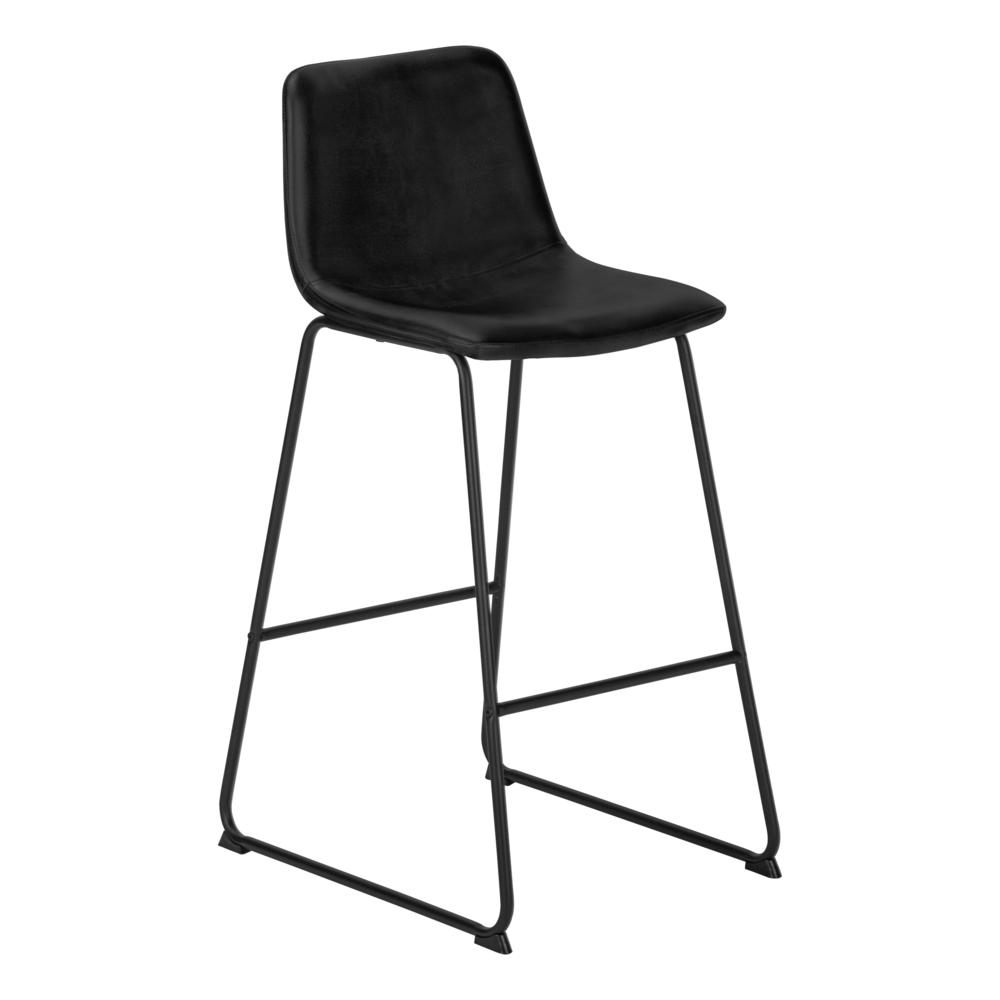 OFFICE CHAIR - BLACK LEATHER-LOOK / STAND-UP DESK