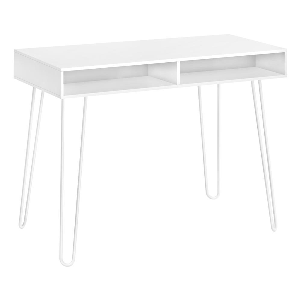 COMPUTER DESK - 40"L / WHITE / WHITE METAL I 7770