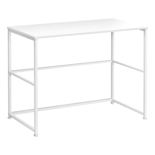 COMPUTER DESK - 40"L / WHITE / WHITE METAL