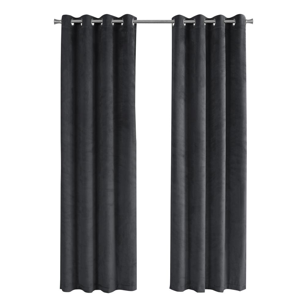 CURTAIN PANEL - 2PCS / 52"W X 84"H GREY ROOM DARKENING