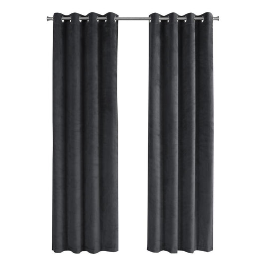 CURTAIN PANEL - 2PCS / 52"W X 84"H GREY ROOM DARKENING